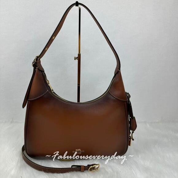 Coach Ella Shoulder Bag Crossbody In Smooth Leather/Gold/Redwood CDY36 NWT